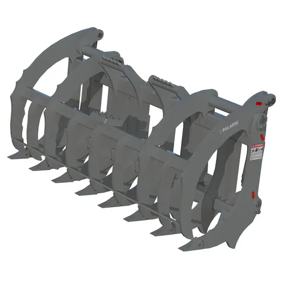 Gray Paladin Root Grapple Bucket Attachment for Skid Steer