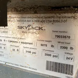 2017 Skyjack SJIII4632 Scissor Lift